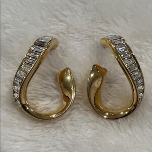 Swarovski Gold and Silver Crystal Earrings